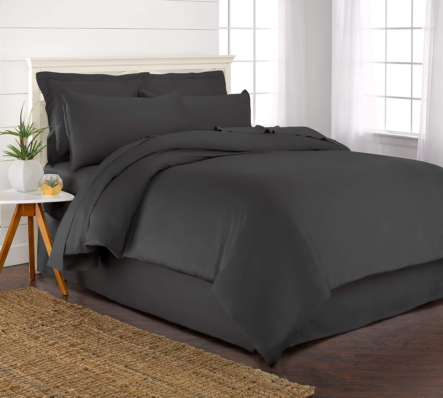 Pure Bamboo Queen Duvet Cover Set 3 Piece 100 Organic Viscose