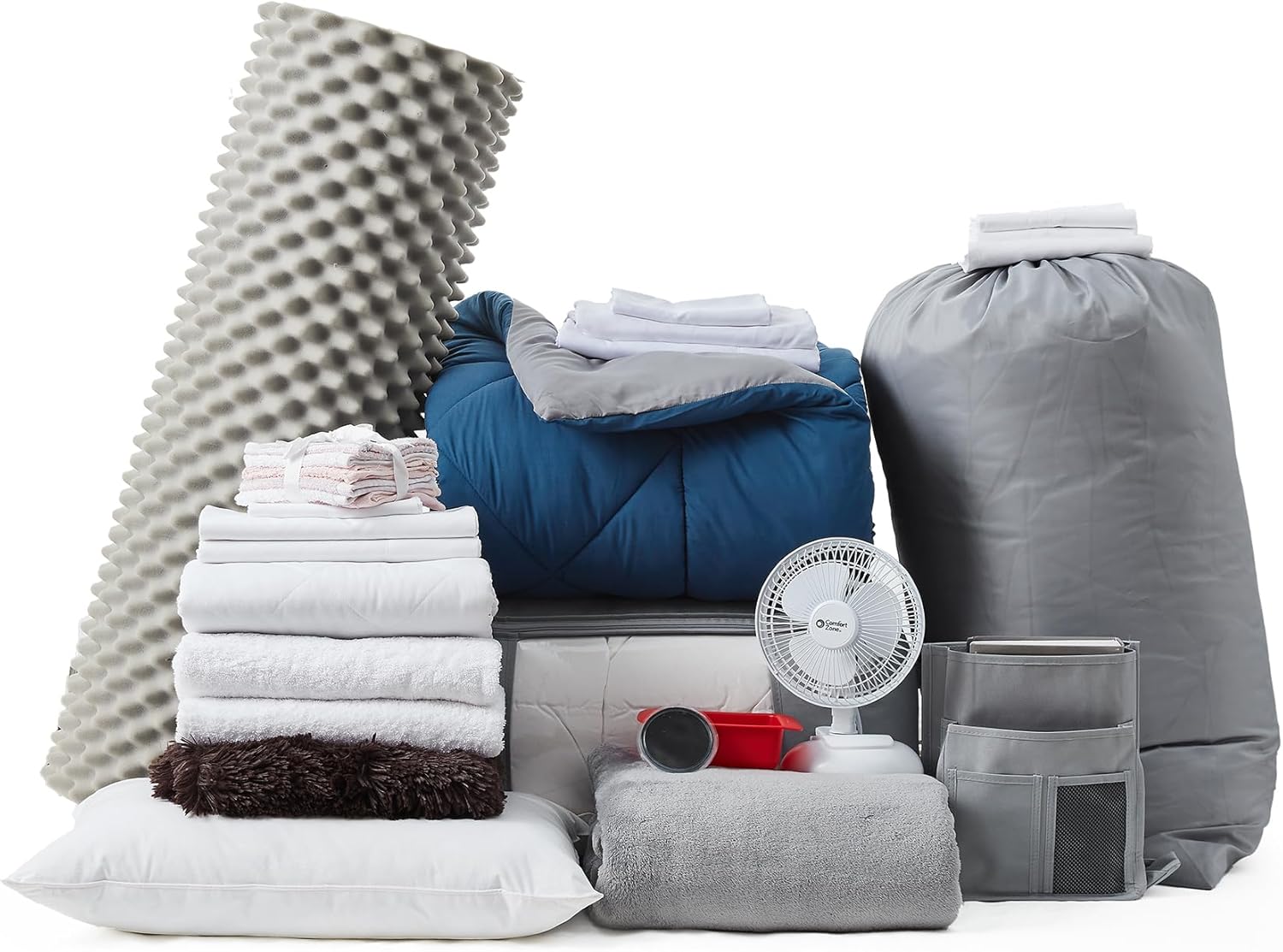 Fully-Loaded Twin XL Dorm Bedding Essentials Package