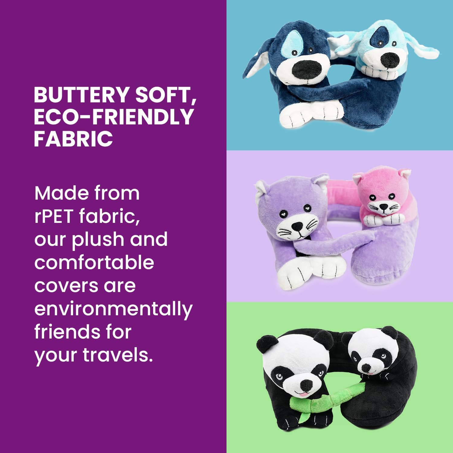 Cabeau Travel Pillow for Kids Puppies Style