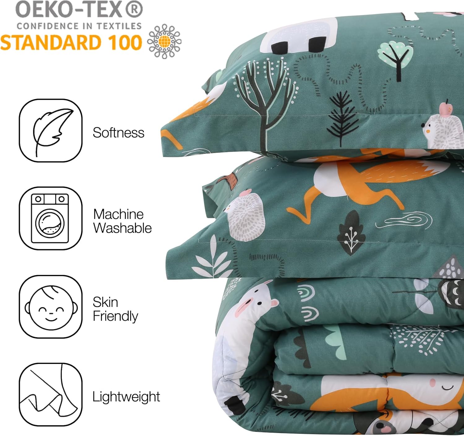 JSD Forest Animals Kids Comforter Set Twin Size 1