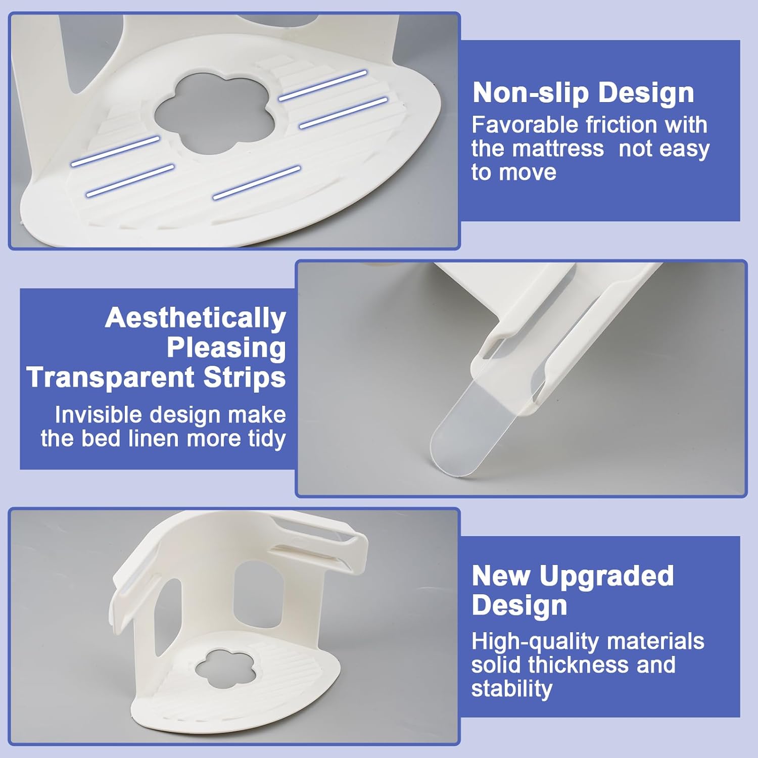 CALORPET Lock Sheet Holders Set - 4 Pieces Anti Slip Heavy Duty