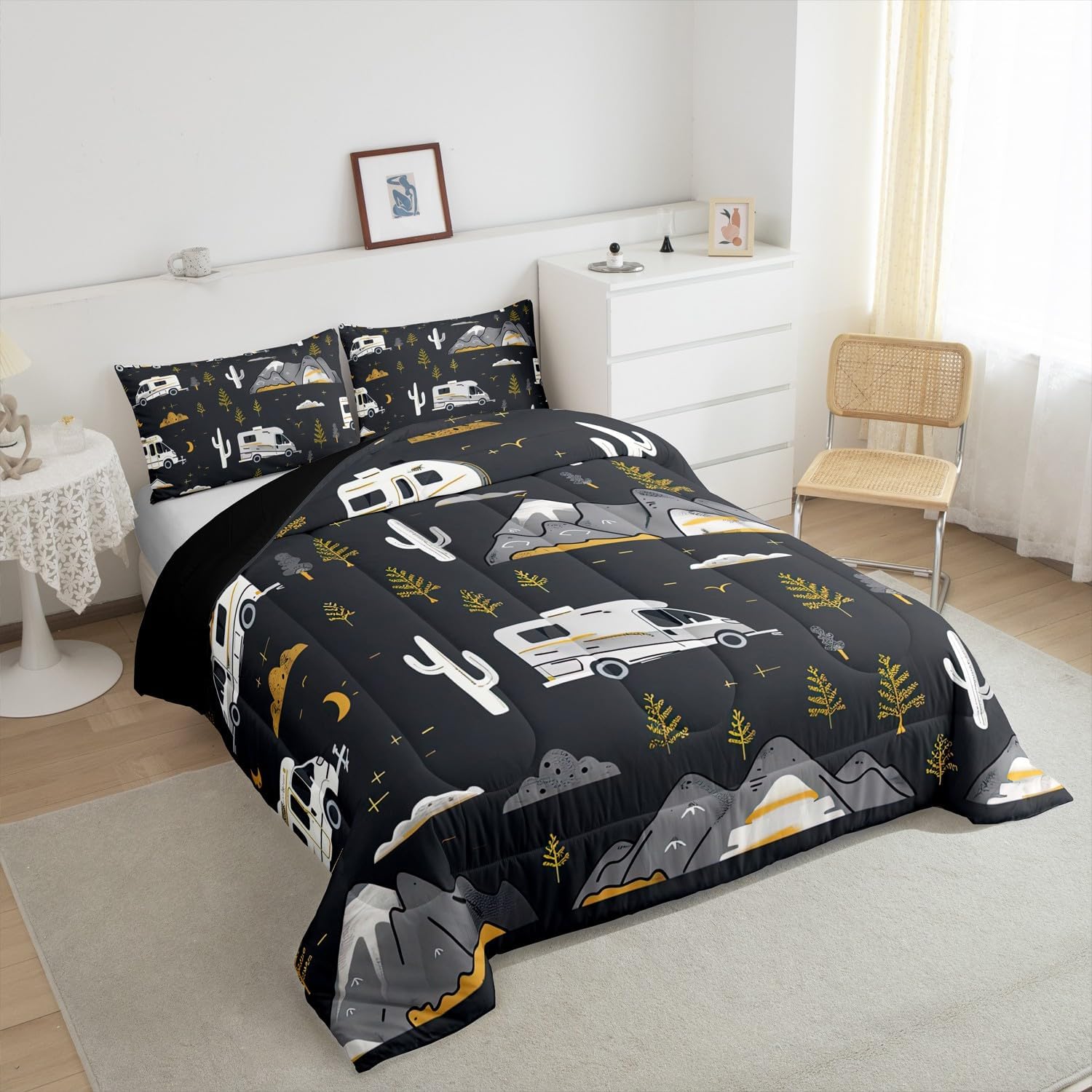 Feelyou Camping Comforter Set Misty Grey
