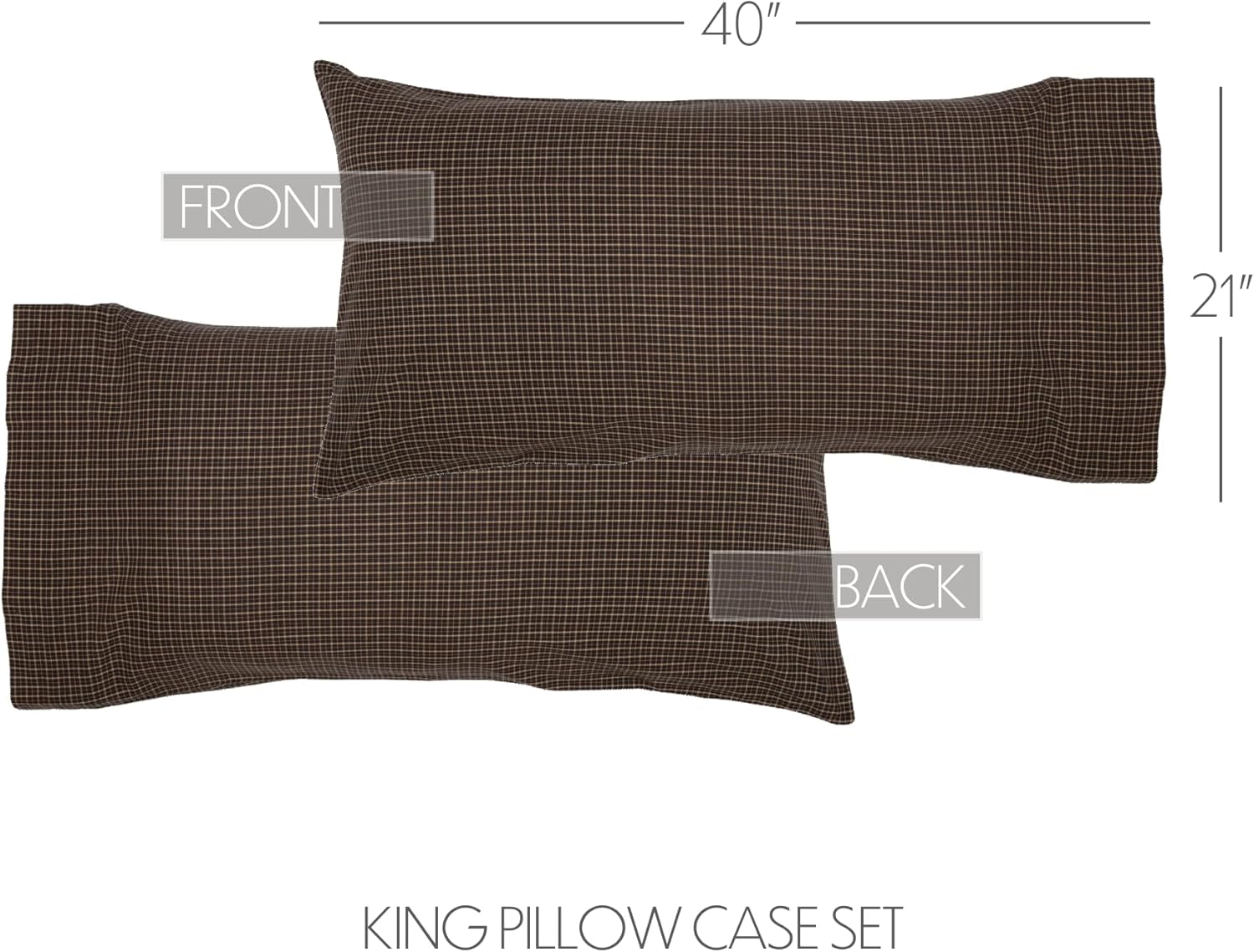 VHC Brands Kettle Grove King Pillow Case Set of 2