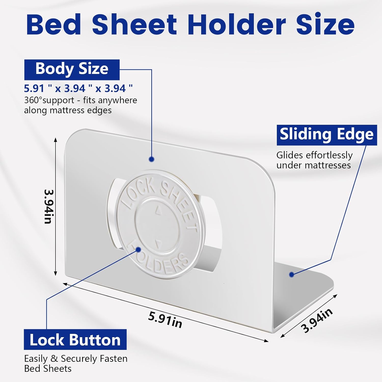 YHOVID 8 Set Bed Sheet Holders - Patented Design
