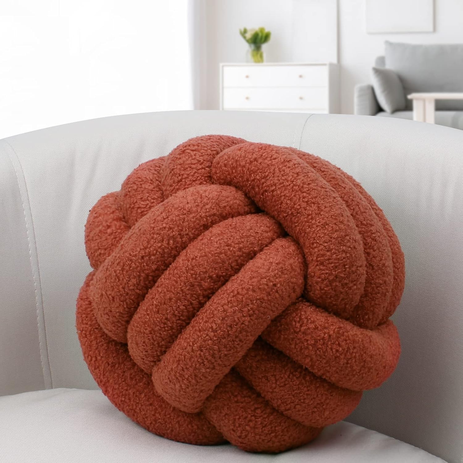 KOGITI Knot Pillow Ball Soft Plush Throw Decorative Pillow