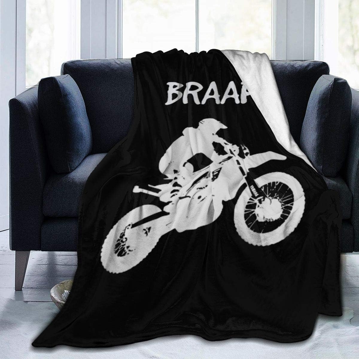 LodiSFOA Dirt Bike Motocross Fleece Throw Blanket