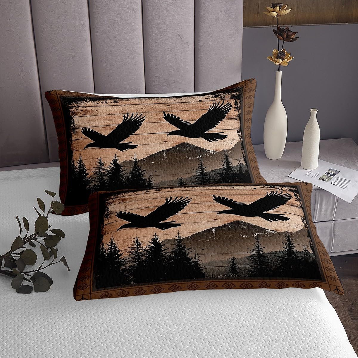 Erosebridal King Bedspread Set with Paw Prints
