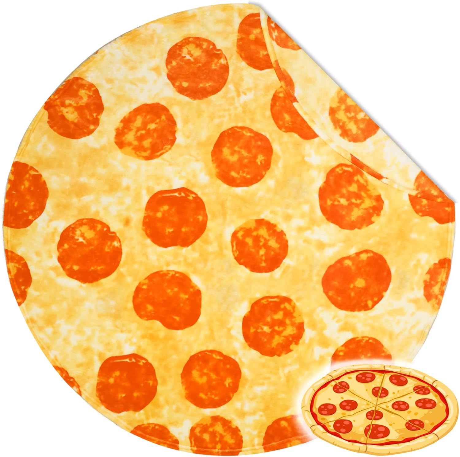 Bnuitland Pizza Funny Flannel Throw Blanket