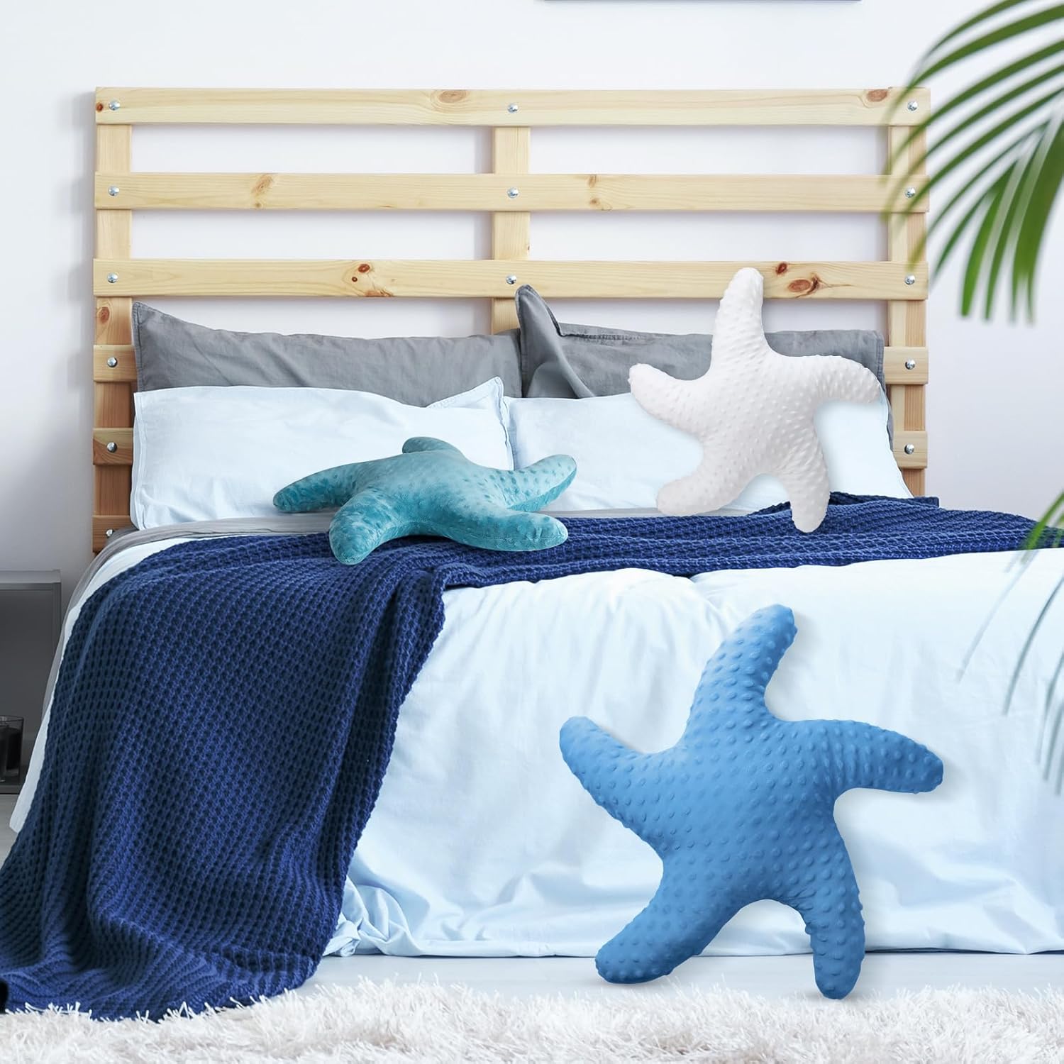 Fumete Starfish Plush Pillow 3 Pack 20 Inch Decor