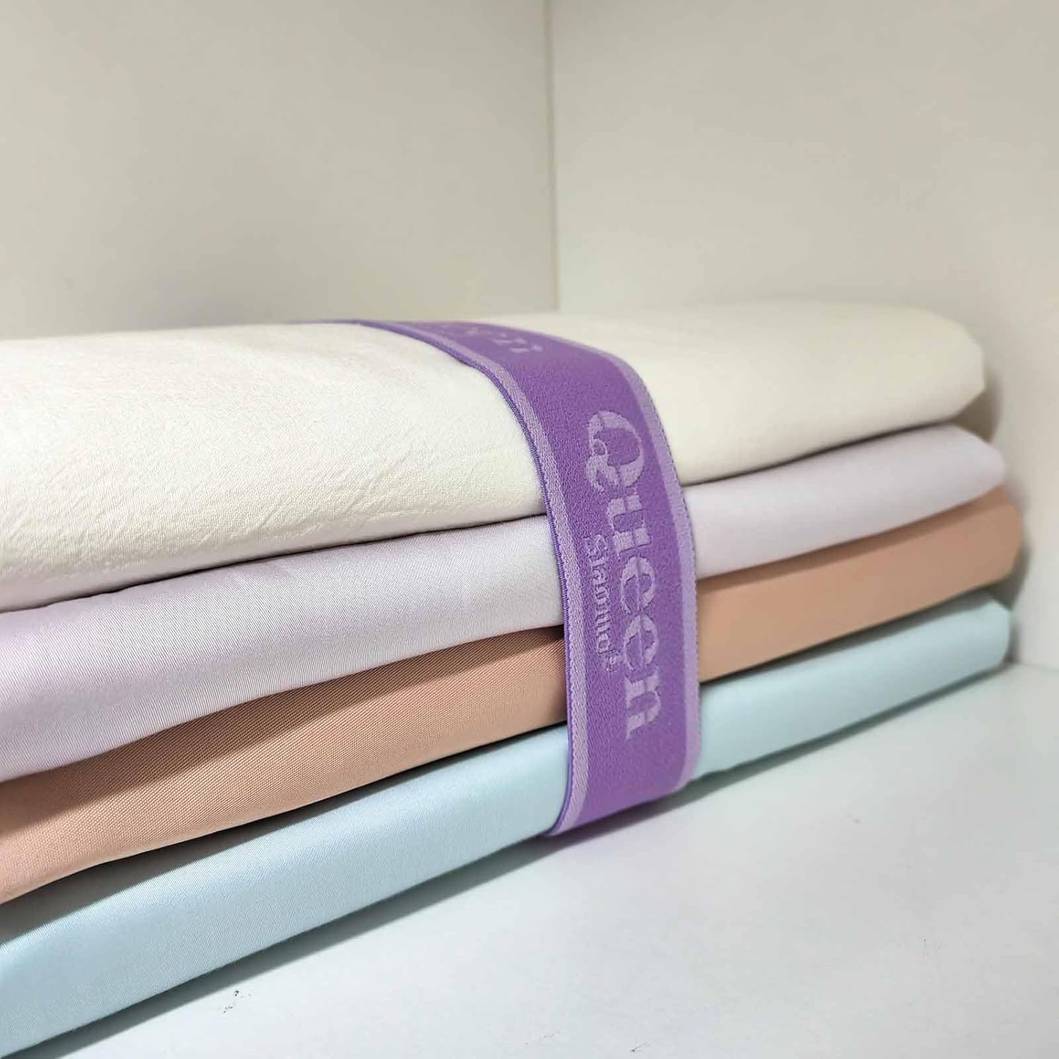 Siaomo Bed Sheet Organizer Bands - 4PCs Queen Size Purple