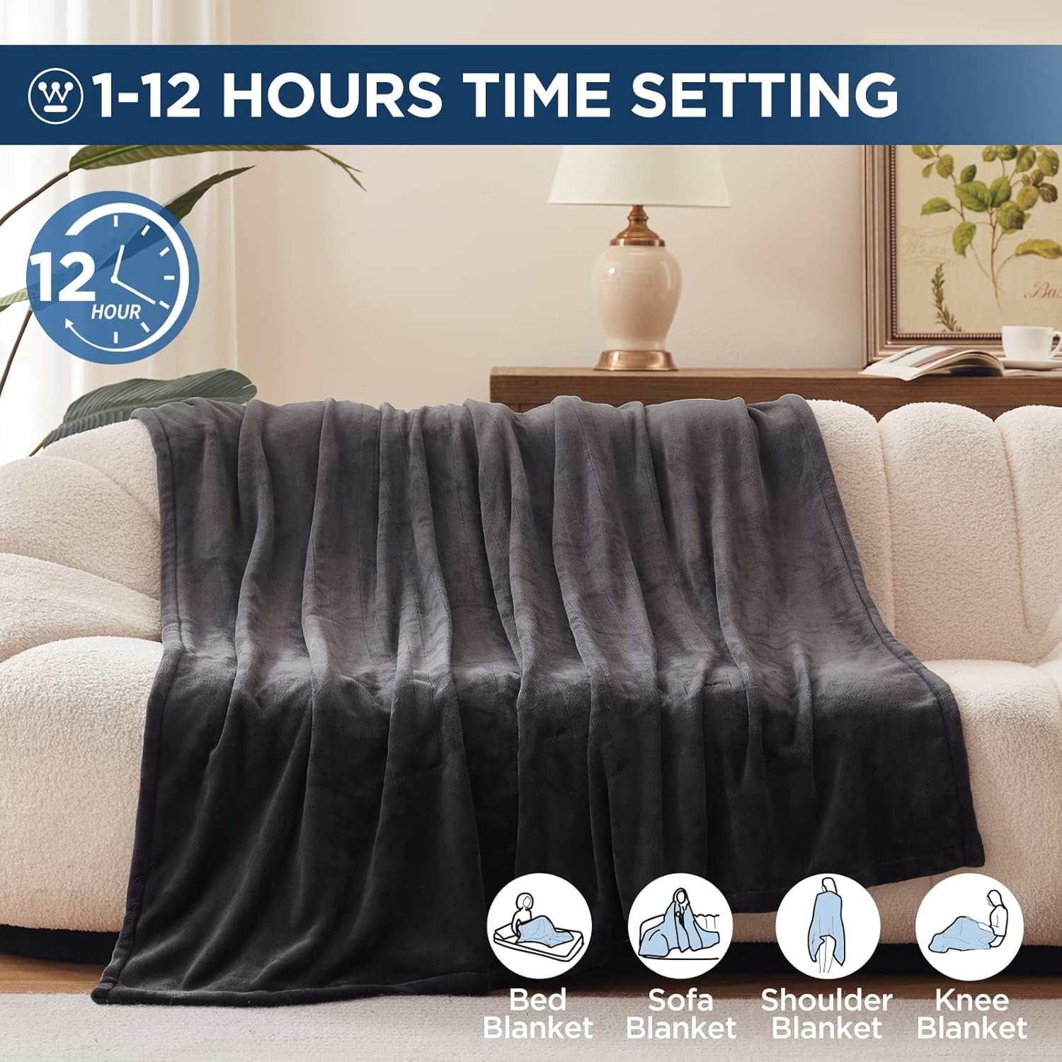 Westinghouse Electric Blanket Twin Size with 10 Heating Levels