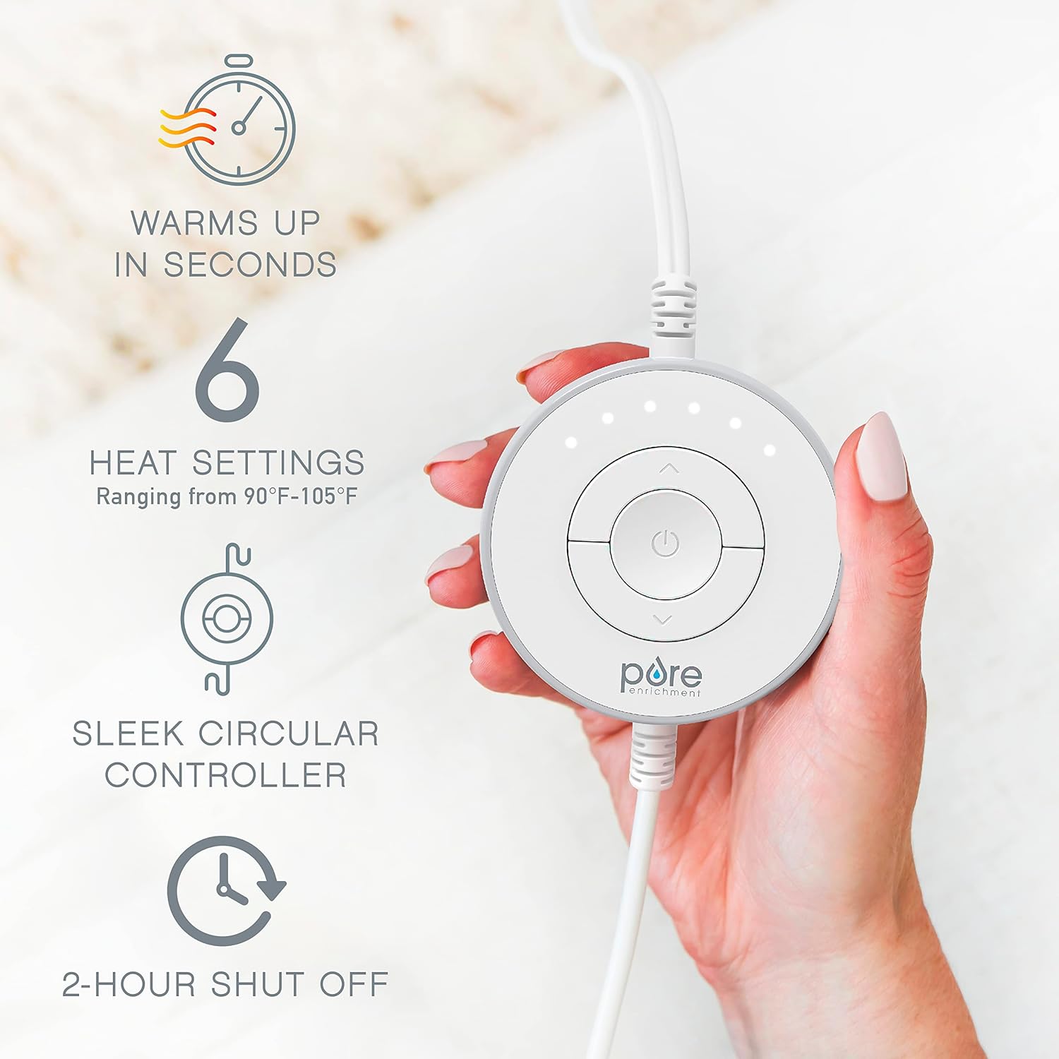 PureRadiance Heated Throw with 6 Heat Settings