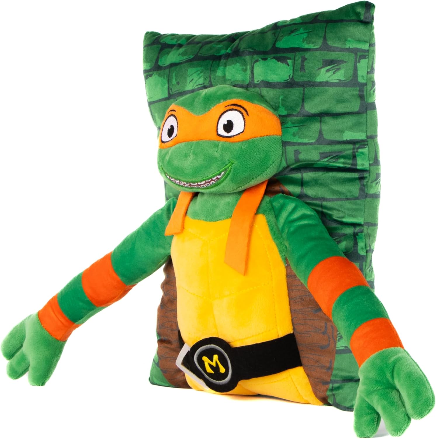 Jay Franco Teenage Mutant Ninja Turtles Michelangelo 3D Snuggle Pillow - 15 Inches