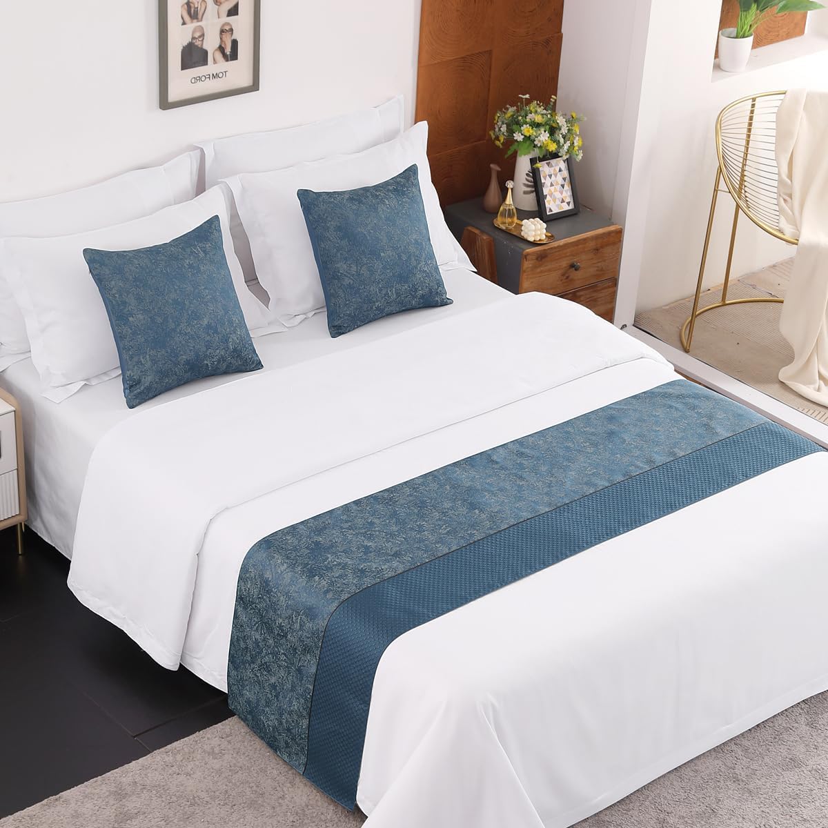 AMBERIS Bed Runner Twin Queen King Size Cotton Scarf