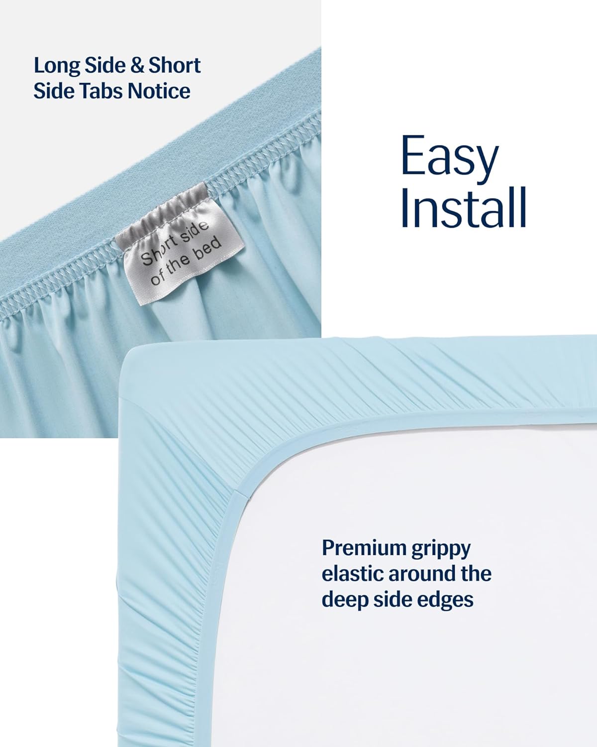 REST Evercool Fitted Sheet King Size Light Blue 15 Deep 1