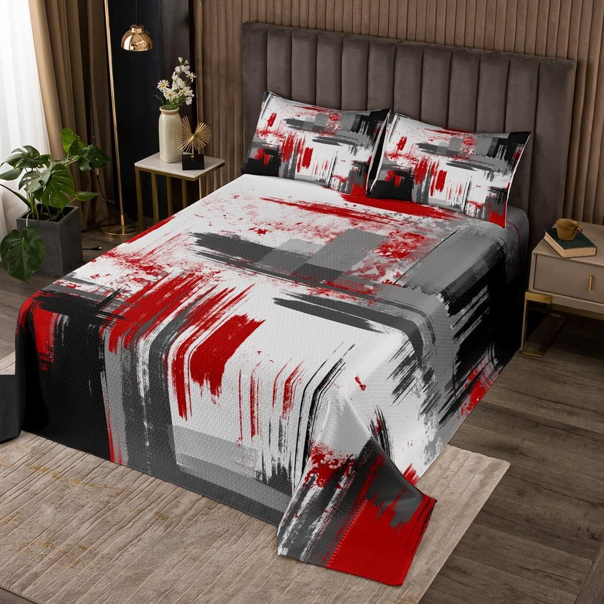 Feelyou Abstract Quilted Coverlet Set for Boys Girls Kids