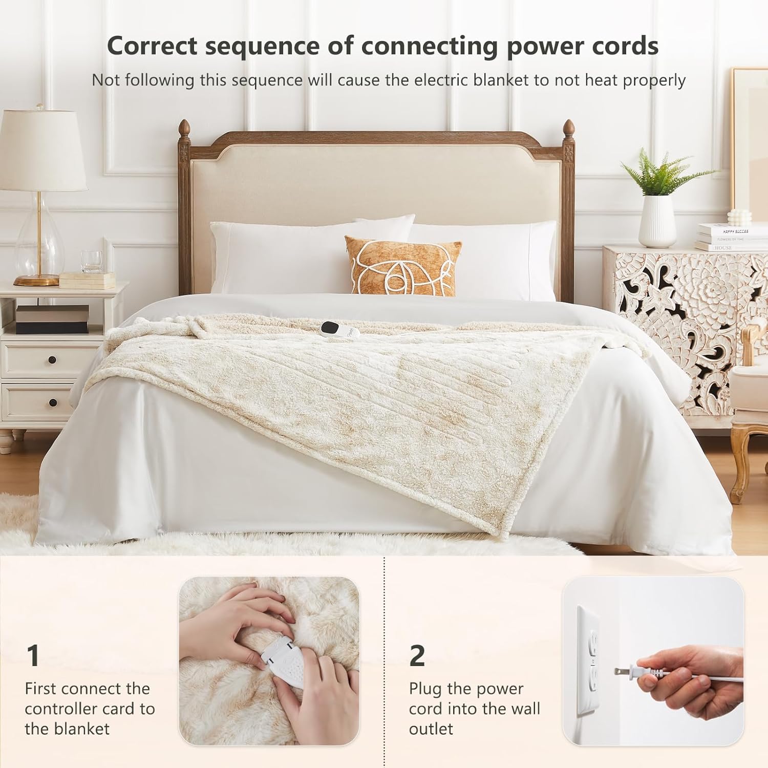 Homemate Heated Throw Blanket - 50x60 Electric 10 Heat Levels Auto-Off