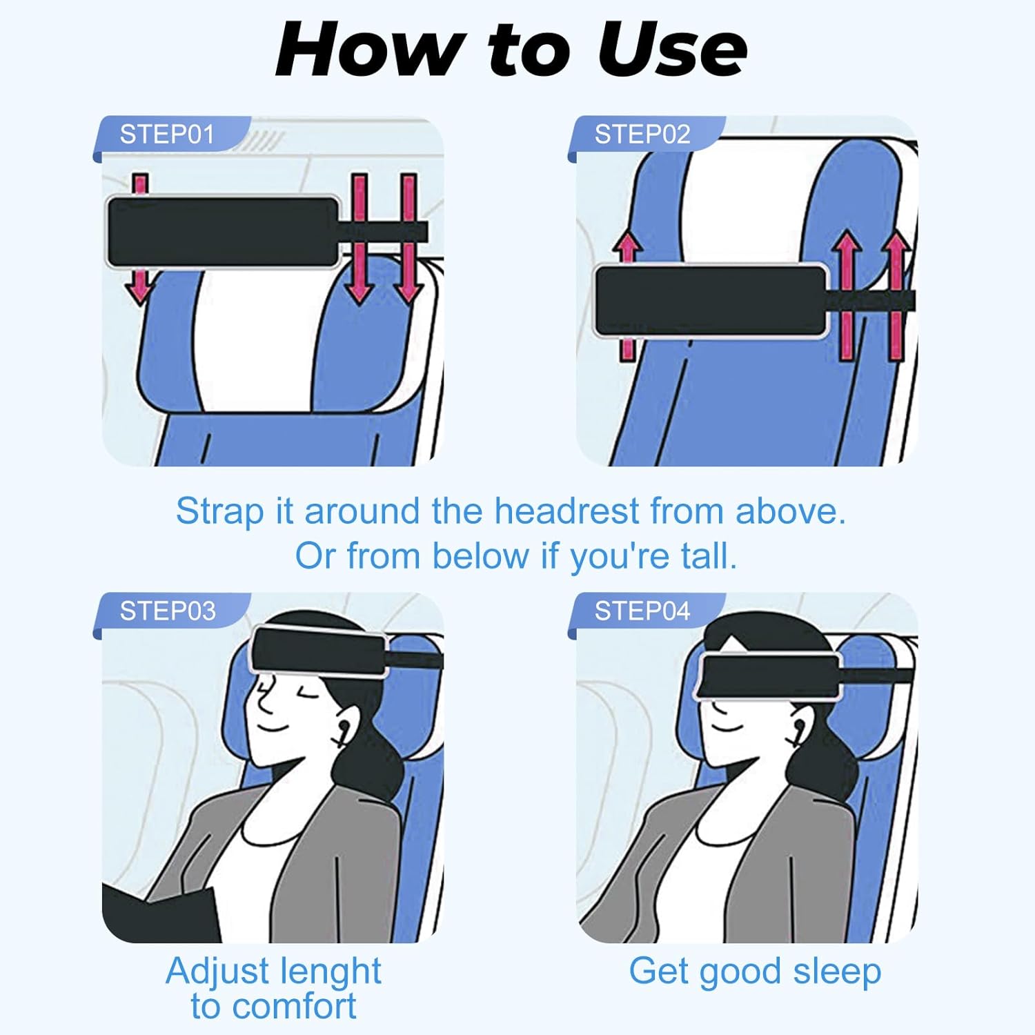 Ynipanda 2pcs Travel Pillow for Kids and Adults
