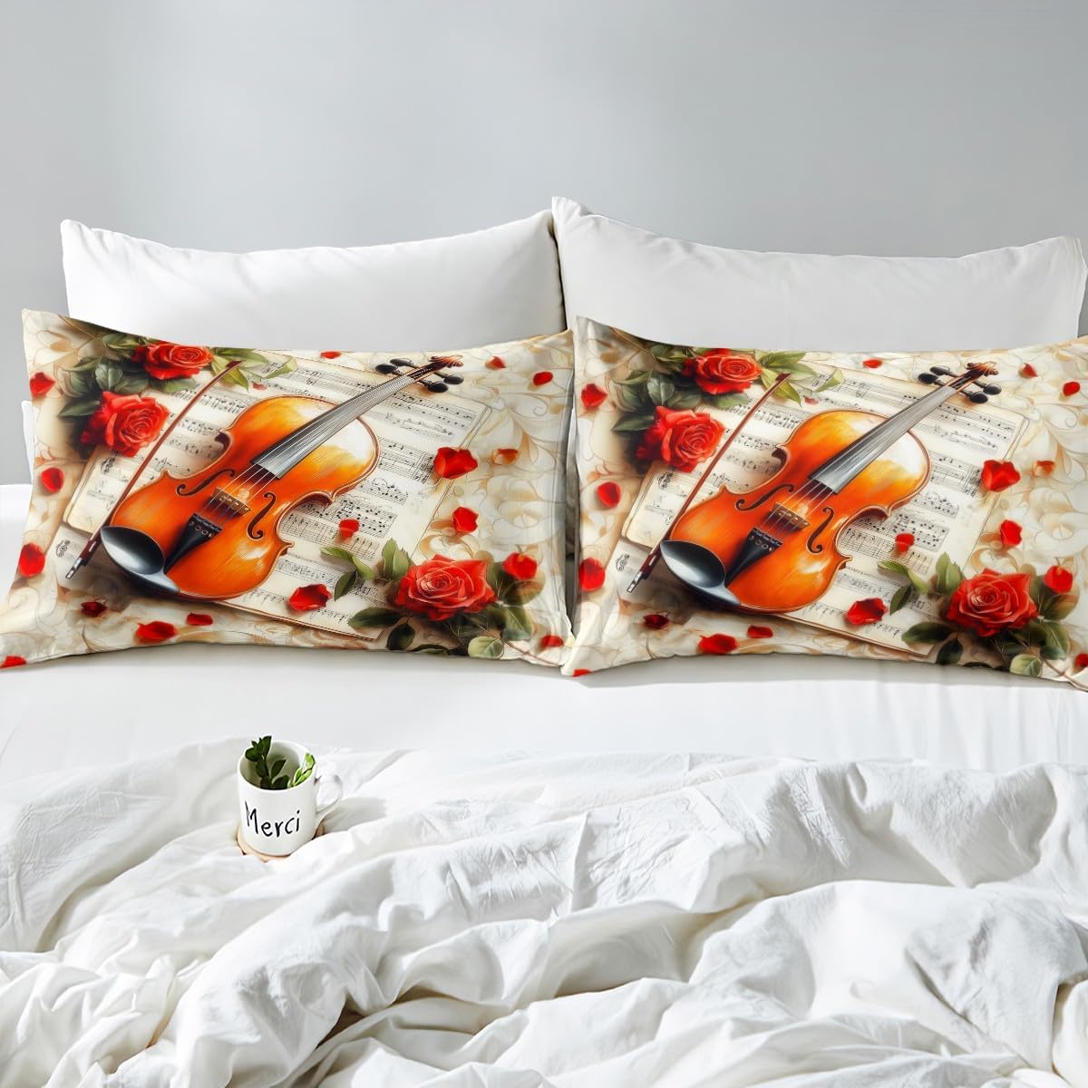 Manfei Violin Kids Sheet Twin Size Set