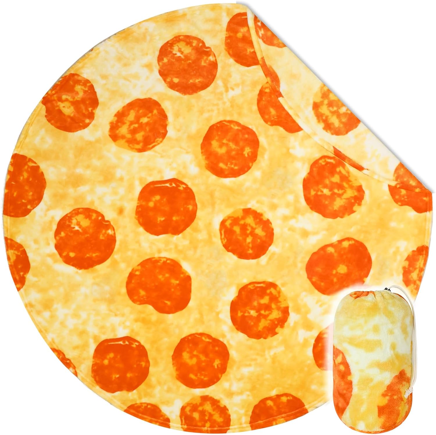 Bnuitland Pizza Funny Flannel Throw Blanket