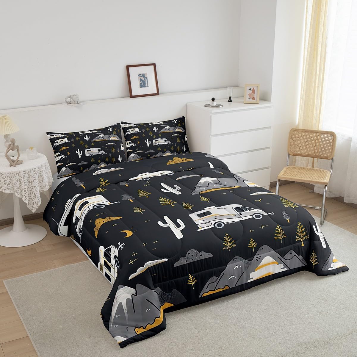Feelyou Camping Comforter Set Misty Grey
