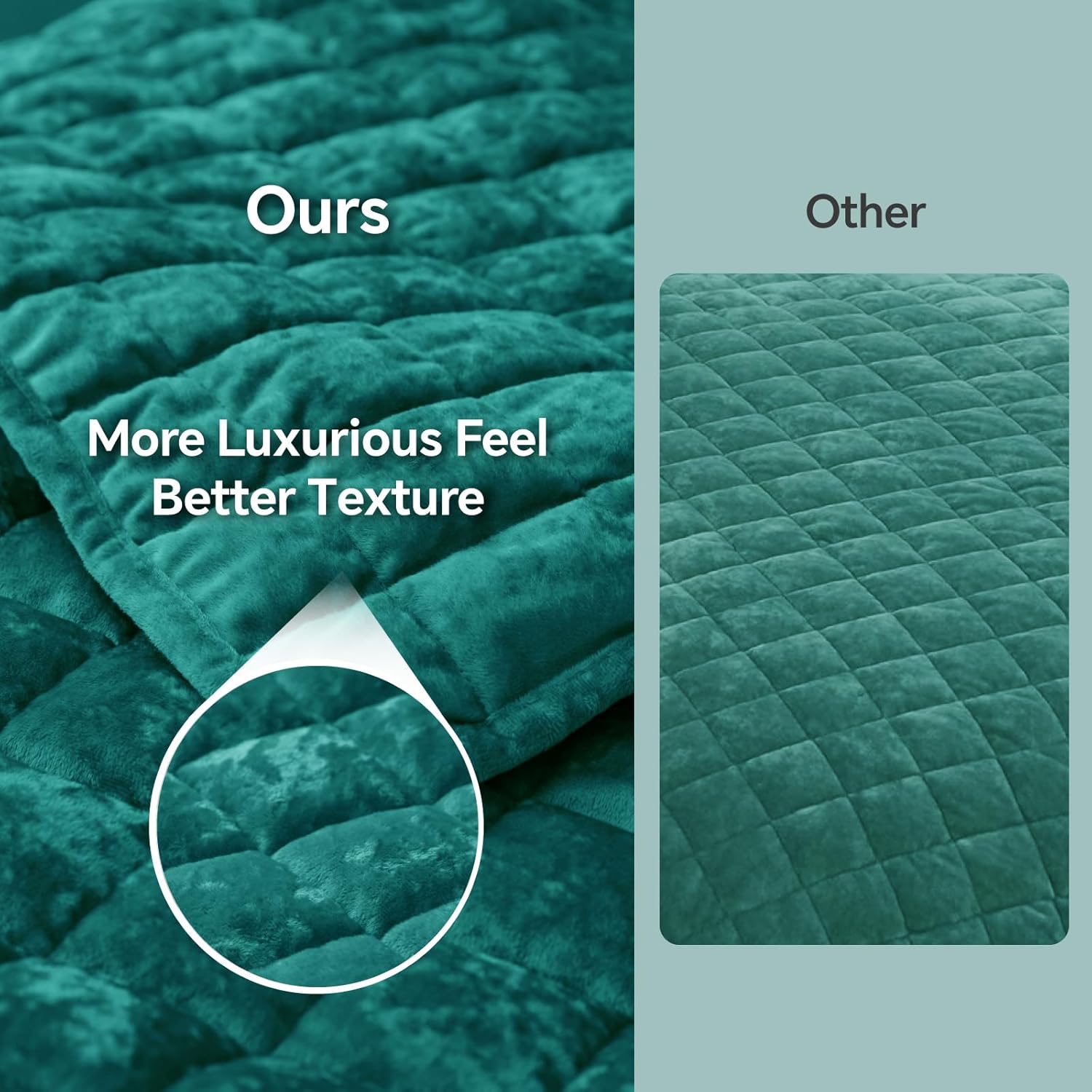 BEDELITE Velvet Quilt Set Queen Size