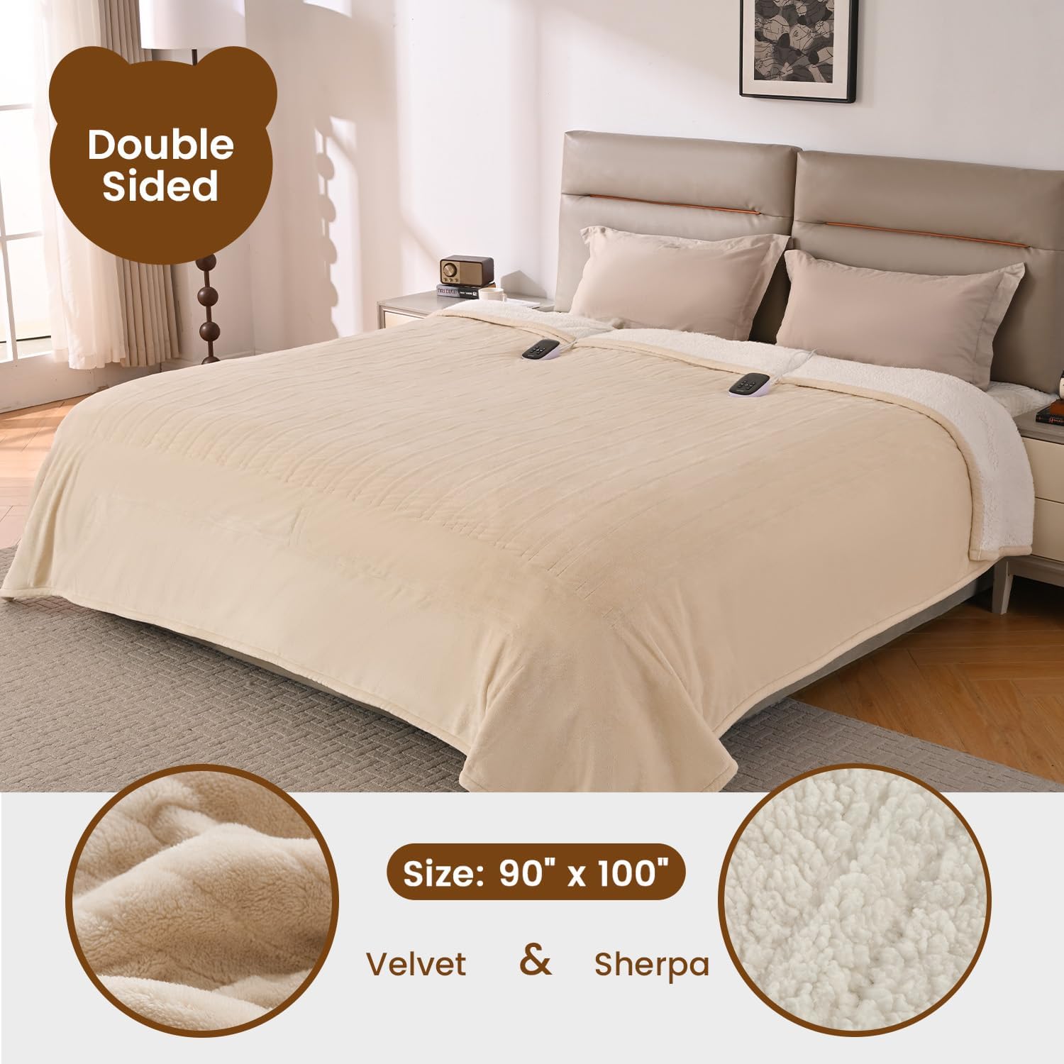 Bearhug King Size Electric Blanket 100 x 90