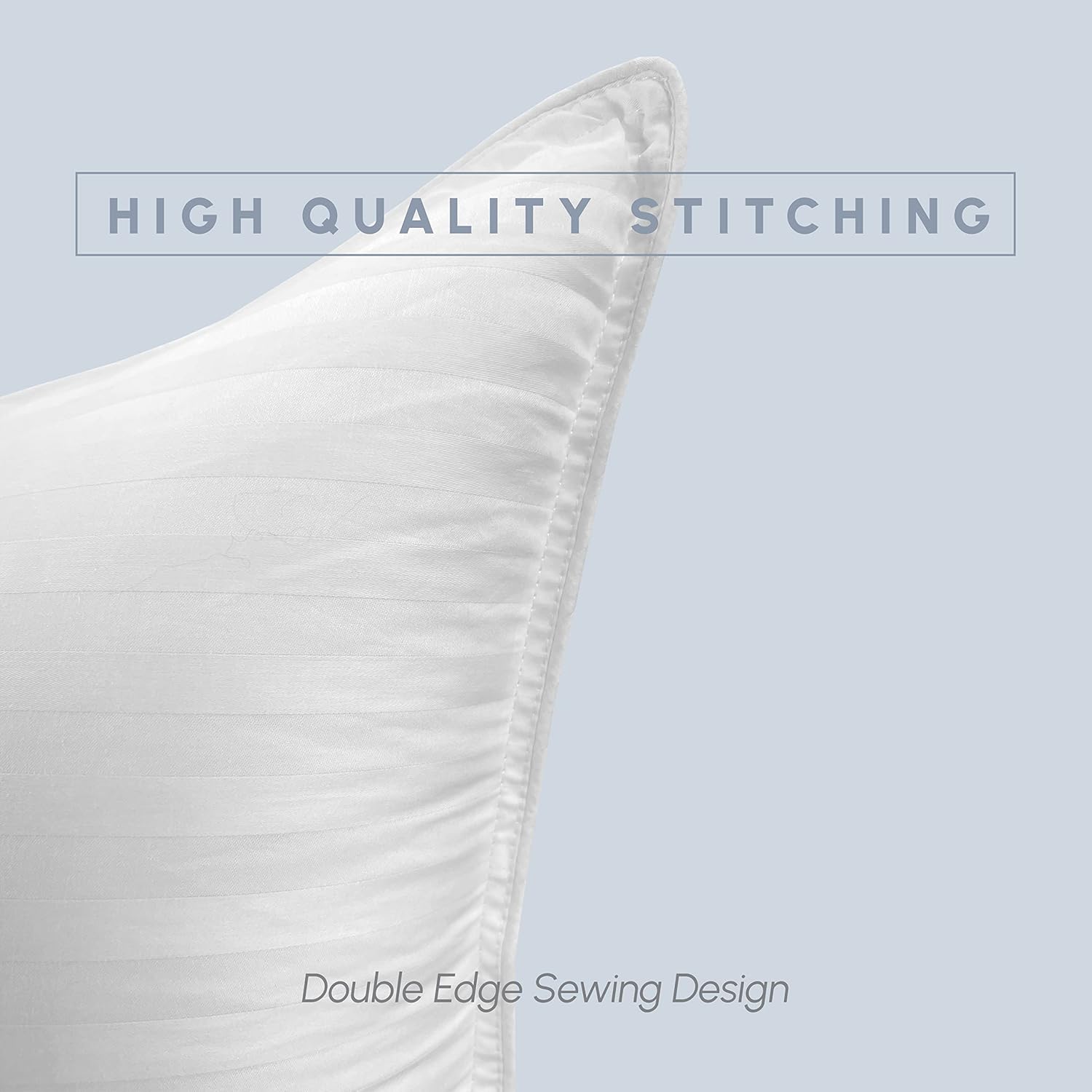 Elegant Comfort 100 Cotton Shell Stripe Hotel Pillows 2-Pack