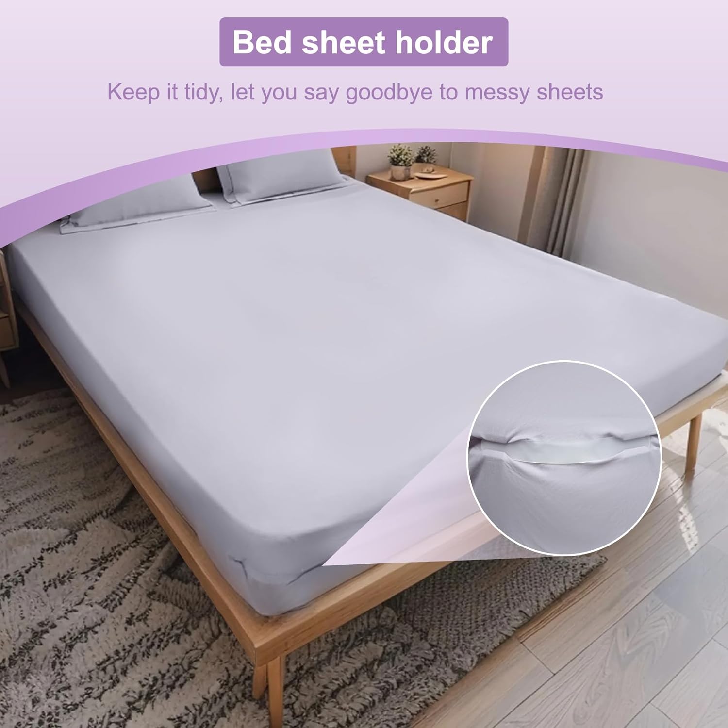 EcoCharm Home Lock Sheet Holders 4pc White-Gray