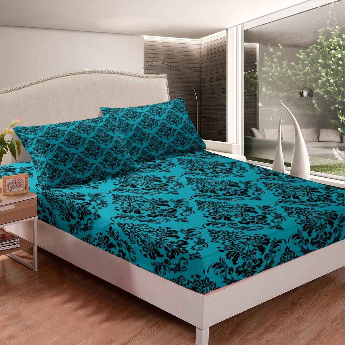 Homewish Gothic Bohemian Floral Bed Set Full Size
