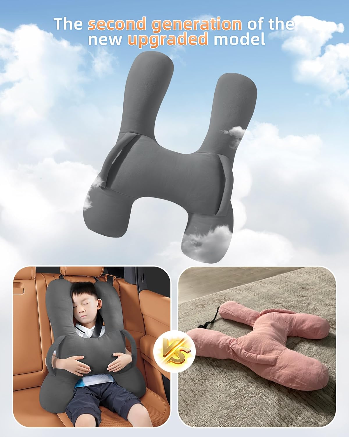 BEBAS H-Shaped Travel Pillow for Kids and Adults 1