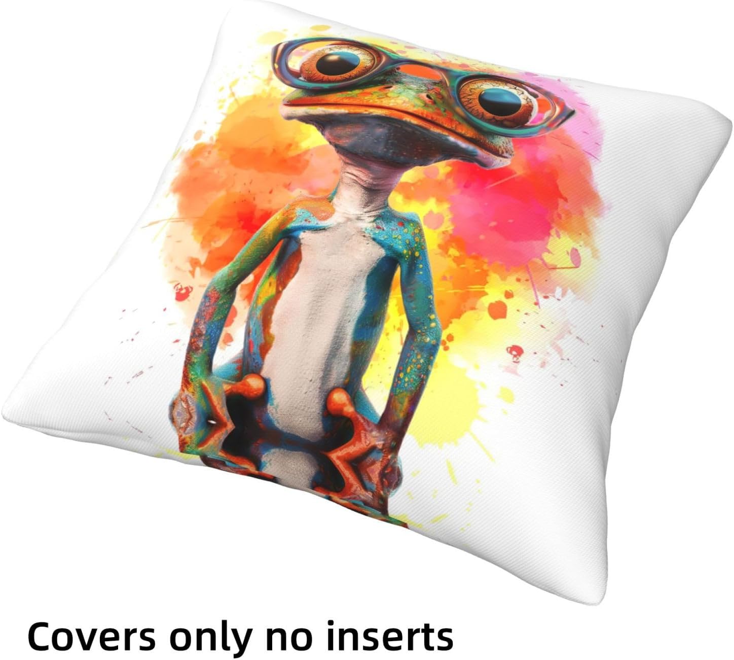 Colorful Frog Pillow Covers Set of 4