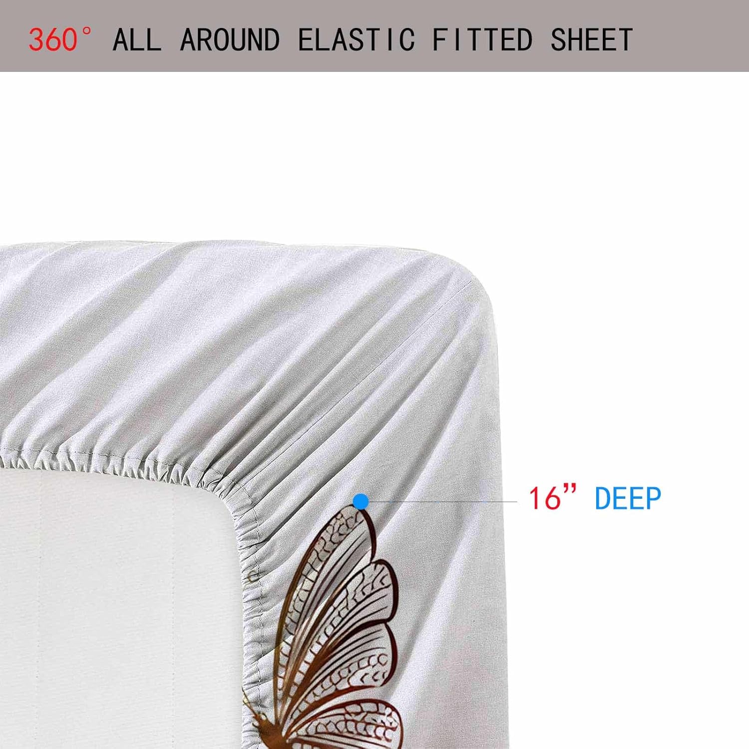 OIHVIM Girls Twin XL Fitted Sheet Floral Cooling Bedding