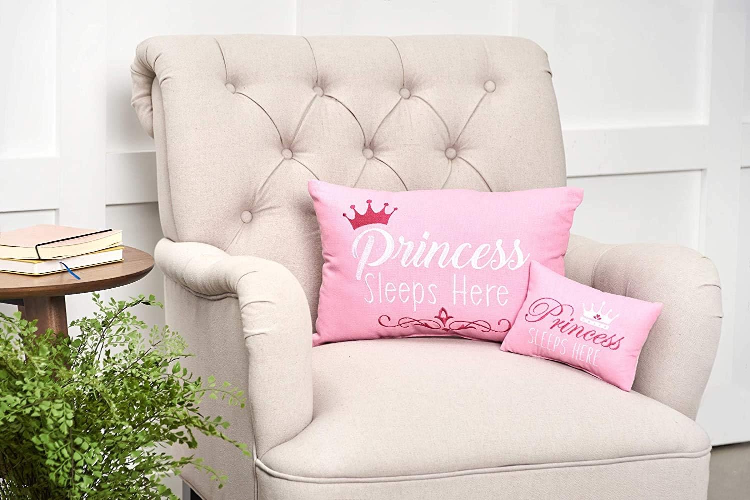 CF Home Pink Princess Sleeps Here 6x9 Accent Pillow