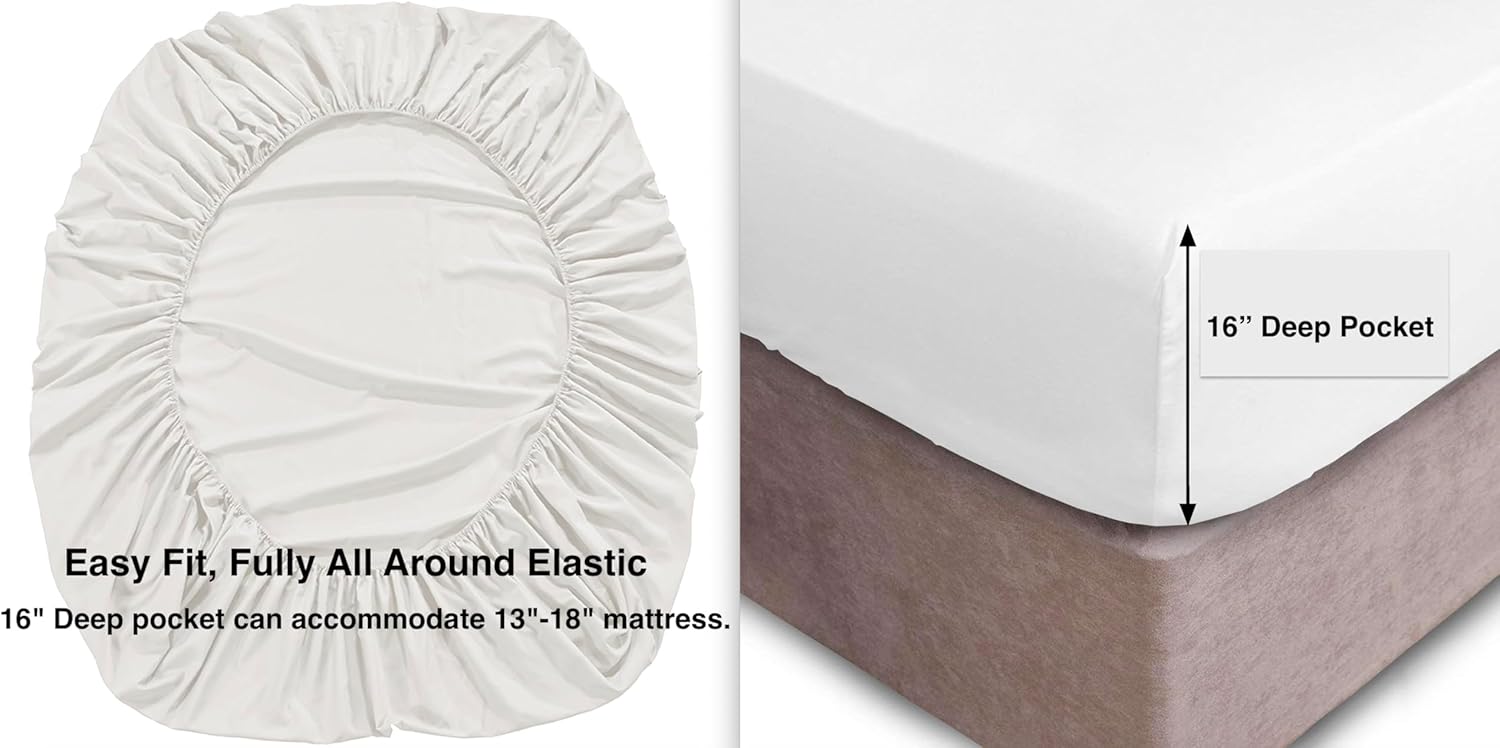 100 Cotton Percale Twin Fitted Sheet 4 Pack 39x75x16 Deep Pocket