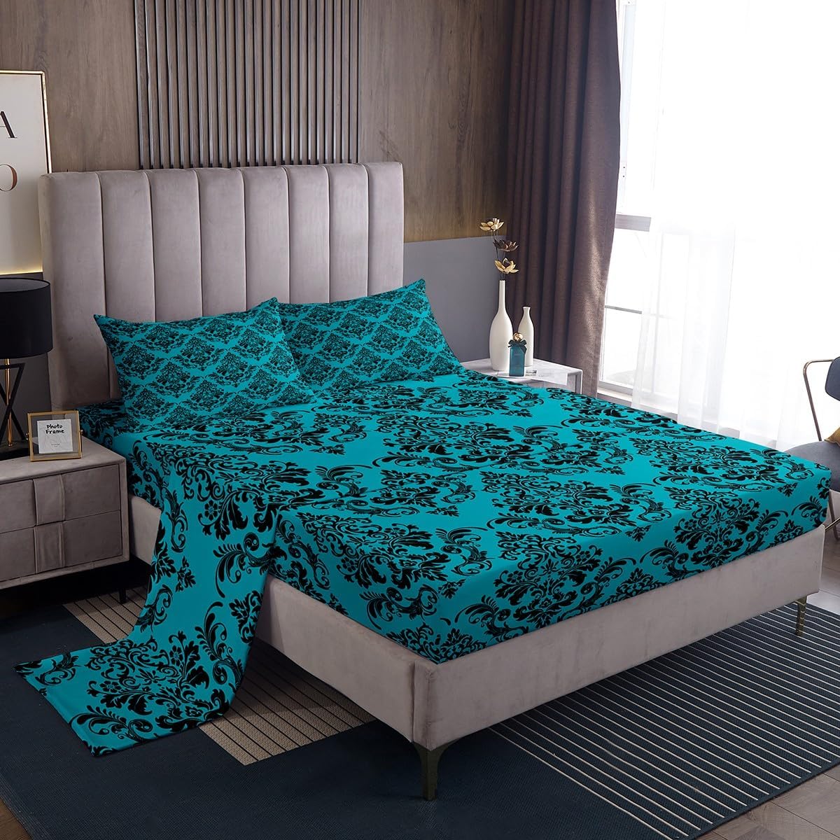 Homewish Gothic Bohemian Floral Bed Set Full Size
