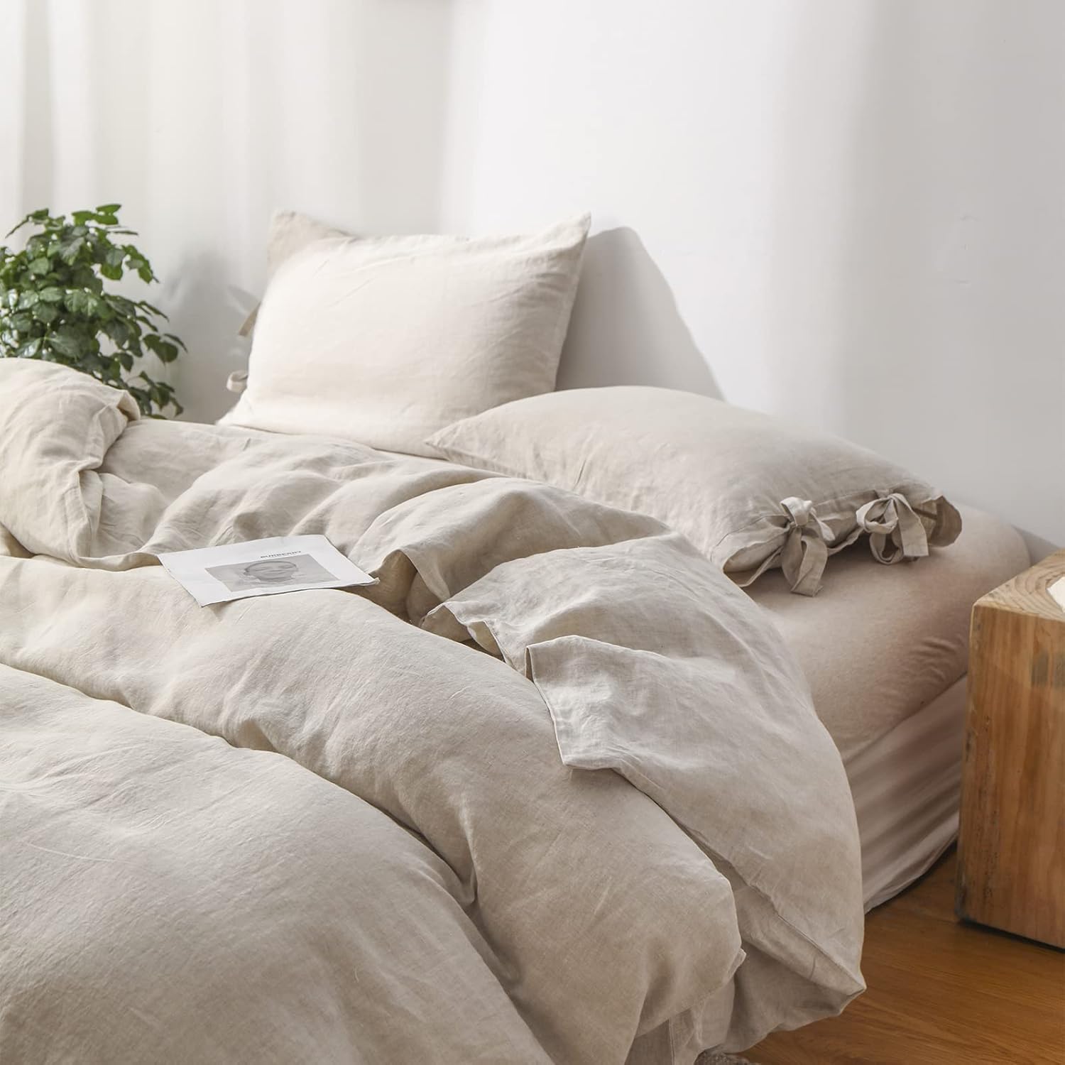 SimpleOpulence Linen Duvet Cover Set King Size