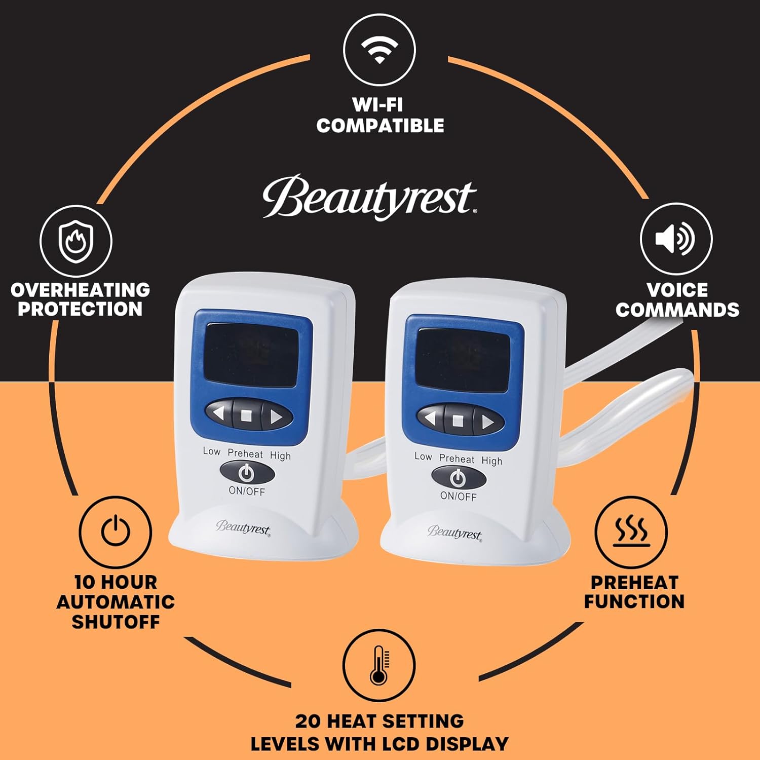 Beautyrest Wi-Fi Heated Electric Blanket with 20 Heat Settings