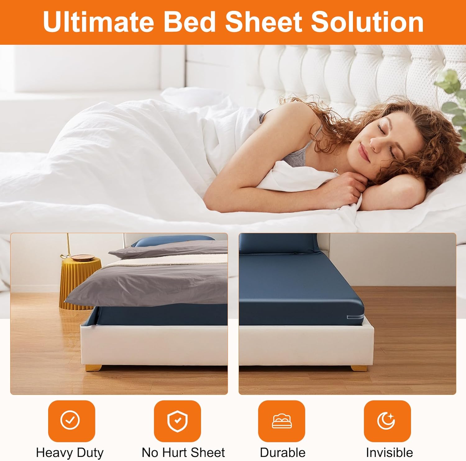 JASTT Lock Sheet Holders 4PCS Heavy Duty Bed Sheet Clips