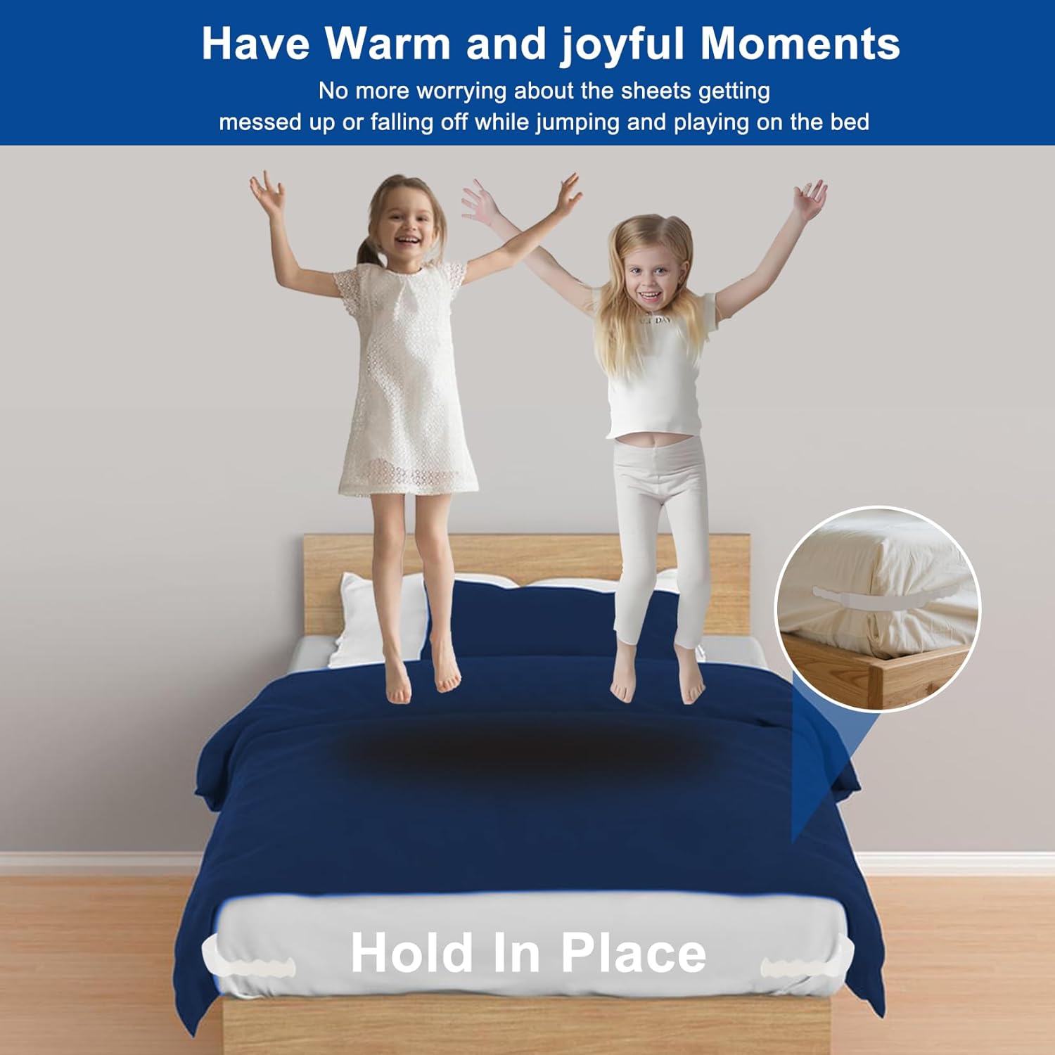 Wenai 4-Pack Lock Sheet Holders for Mattress