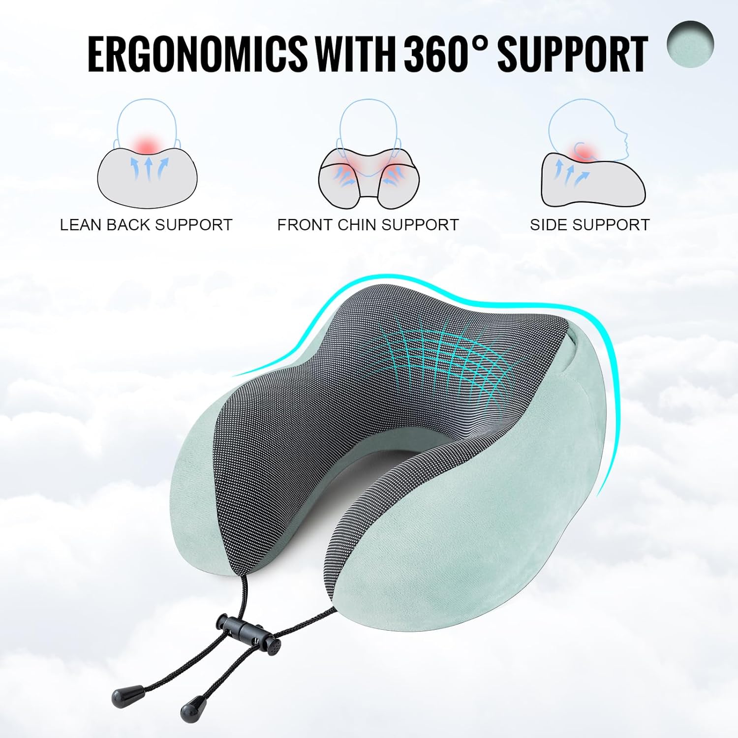 Cirorld Travel Pillow for Neck Support and Comfort