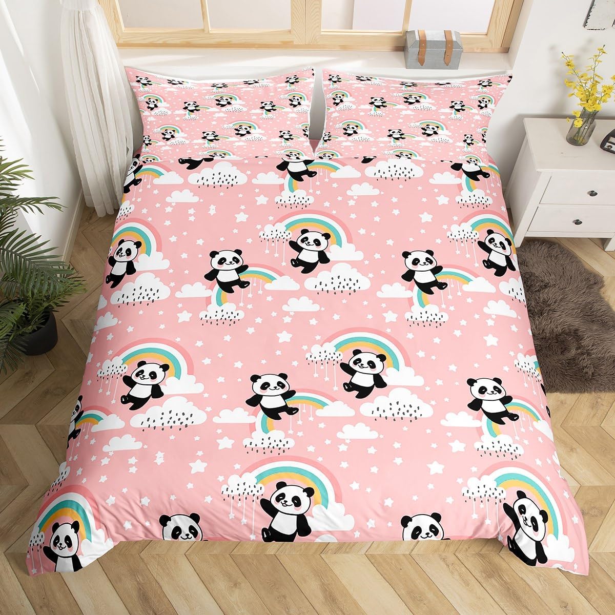 Erosebridal Panda 3D Print Duvet Cover Set