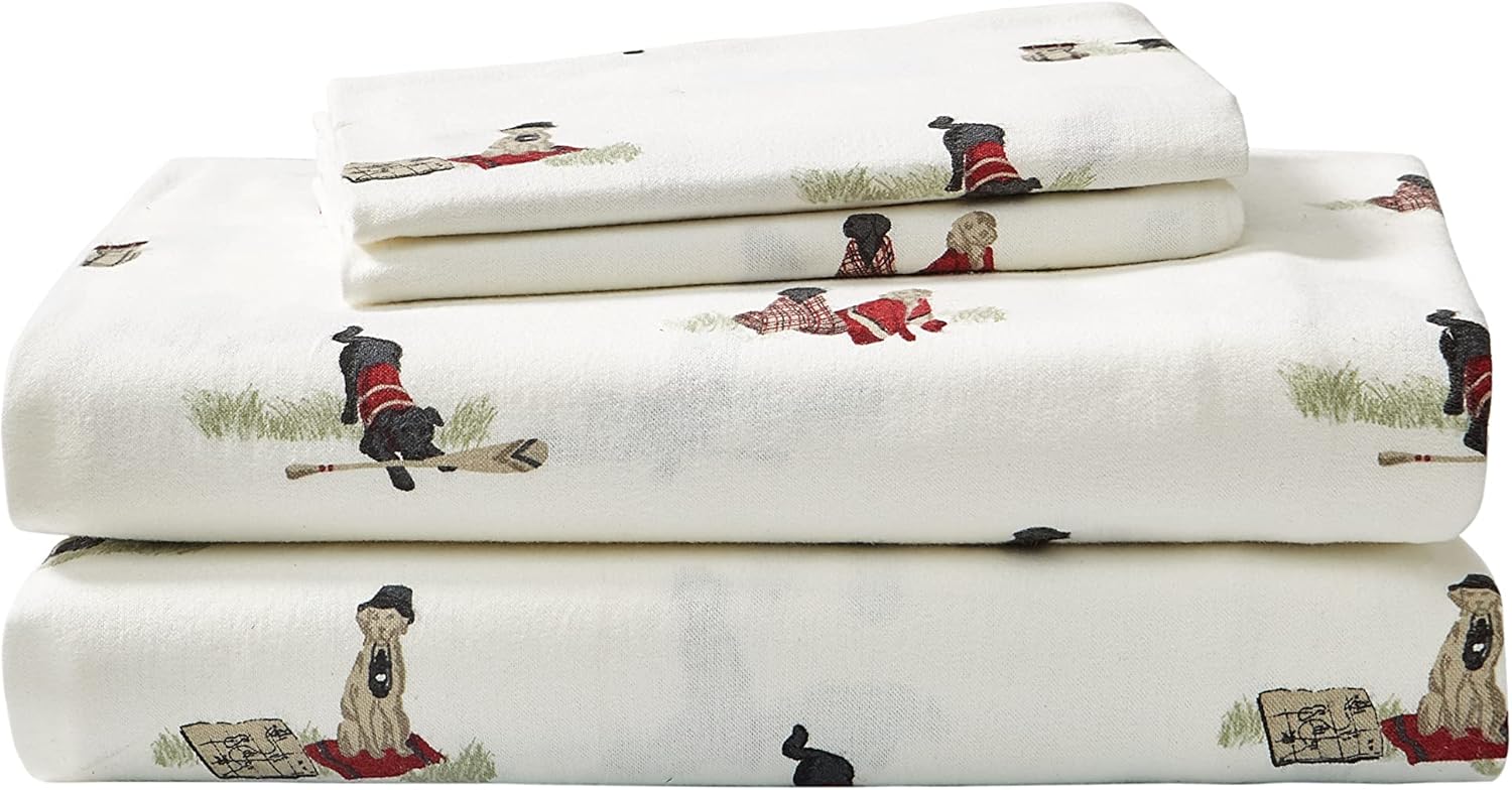 Eddie Bauer Twin Flannel Sheet Set - Cozy Soft