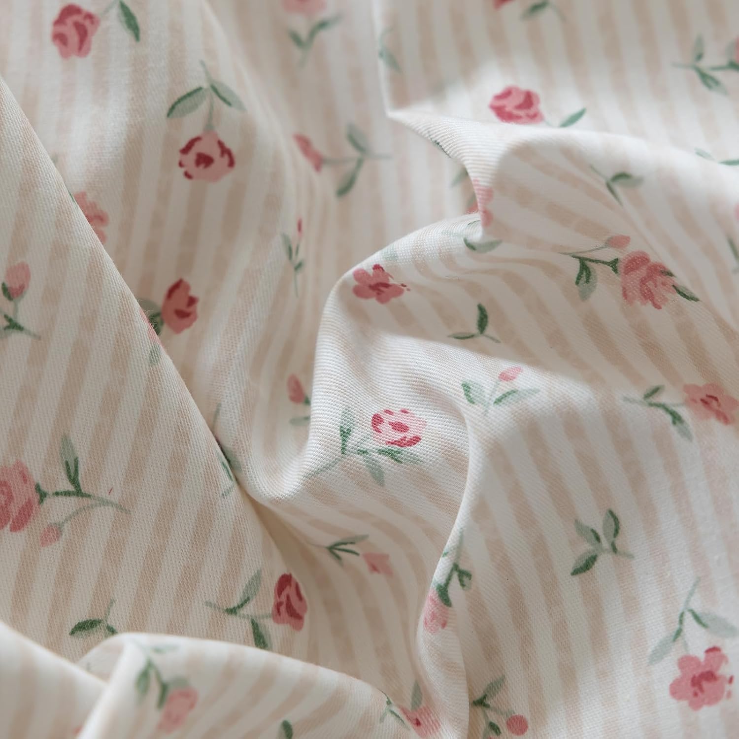 LifeTB Pink Floral Pillowcases Set for Girls