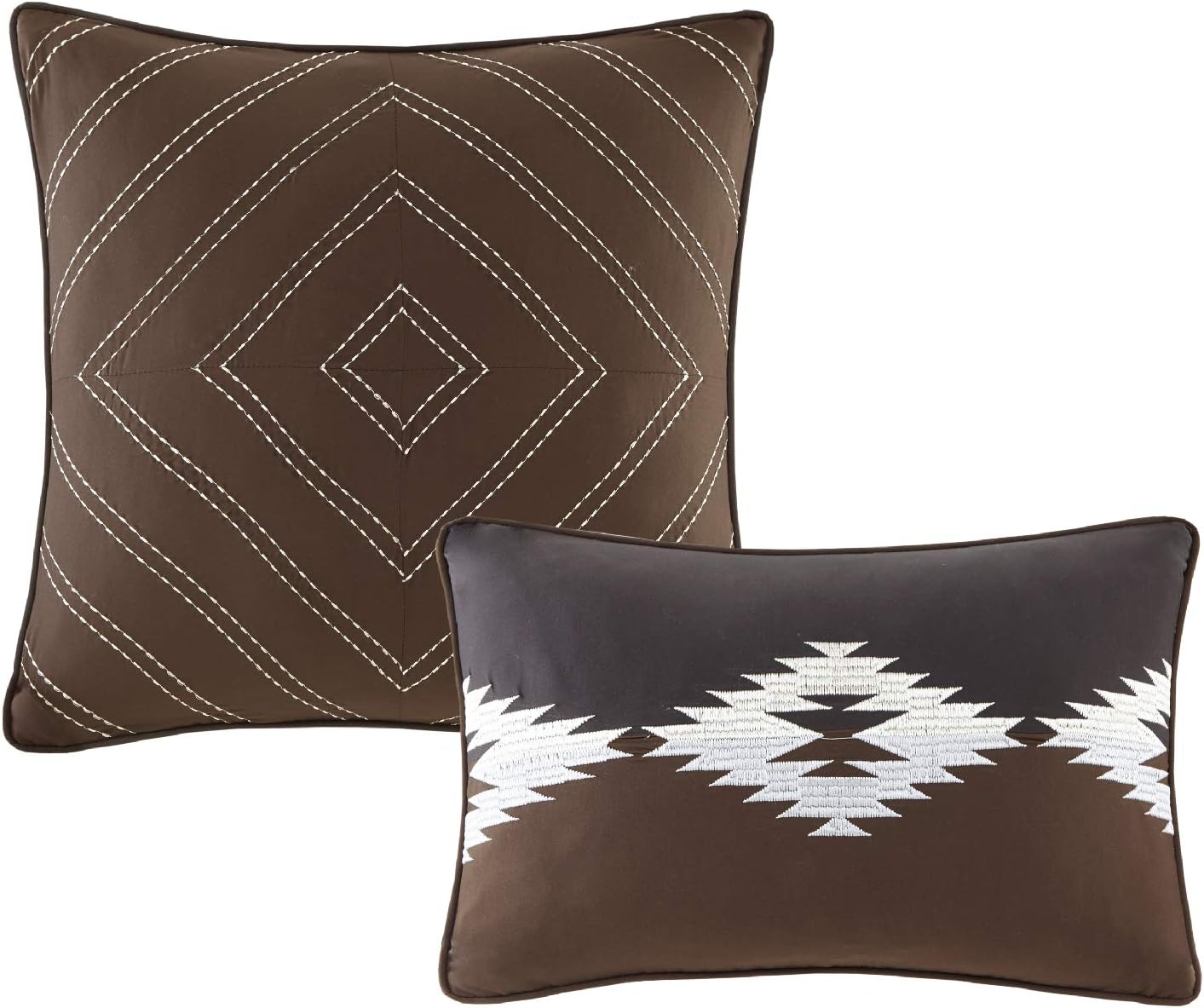 Woolrich Rustic Lodge Comforter Set - All Season Down Alternative GreyBrown
