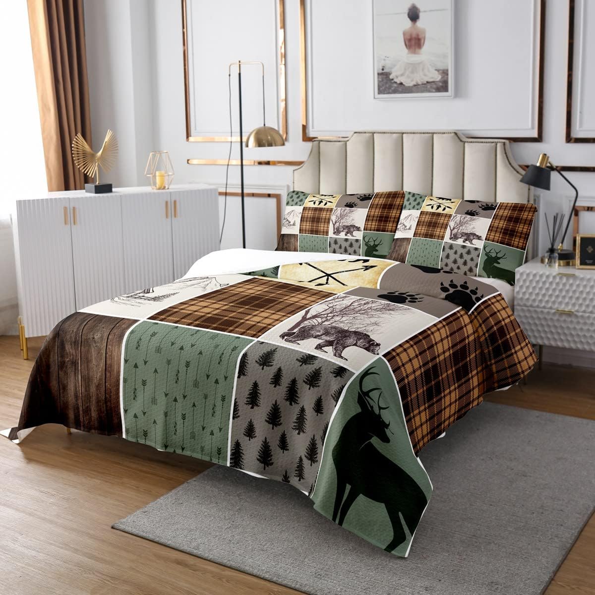 Erosebridal Cabin Rustic Bedspread Set Queen
