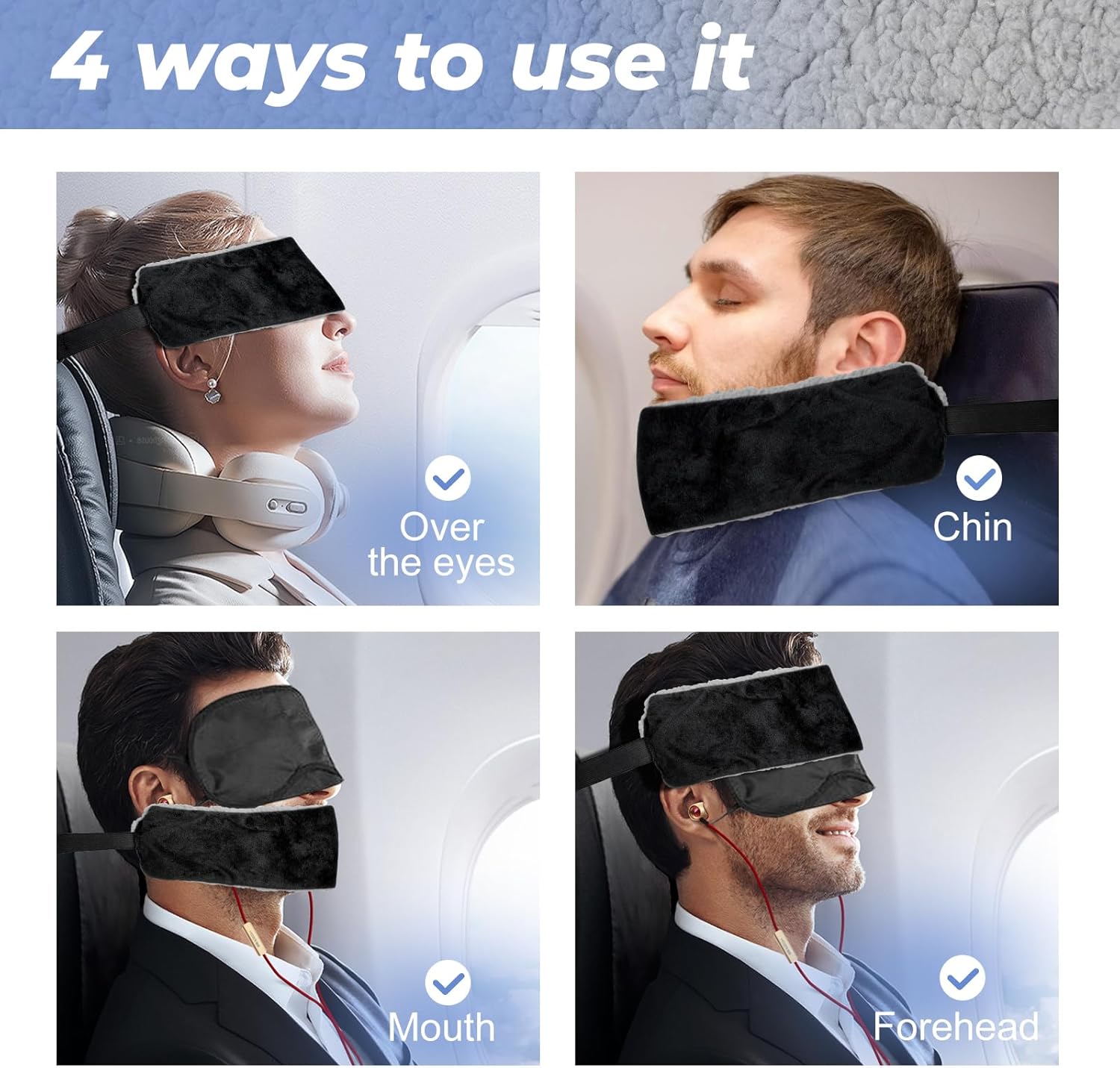 Ynipanda 2pcs Travel Pillow for Kids and Adults