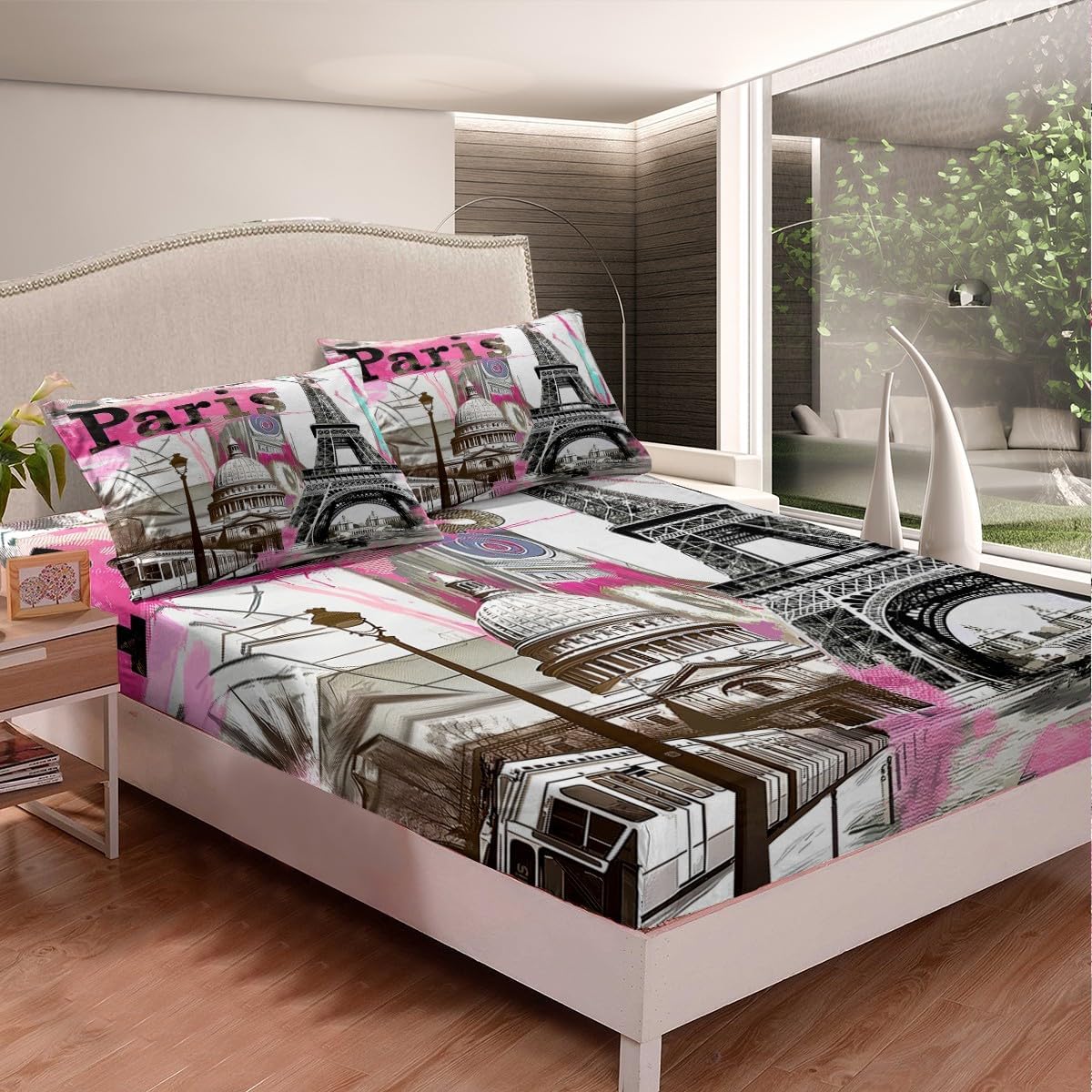 Manfei Eiffel Tower Kids Sheet Set 4PCS