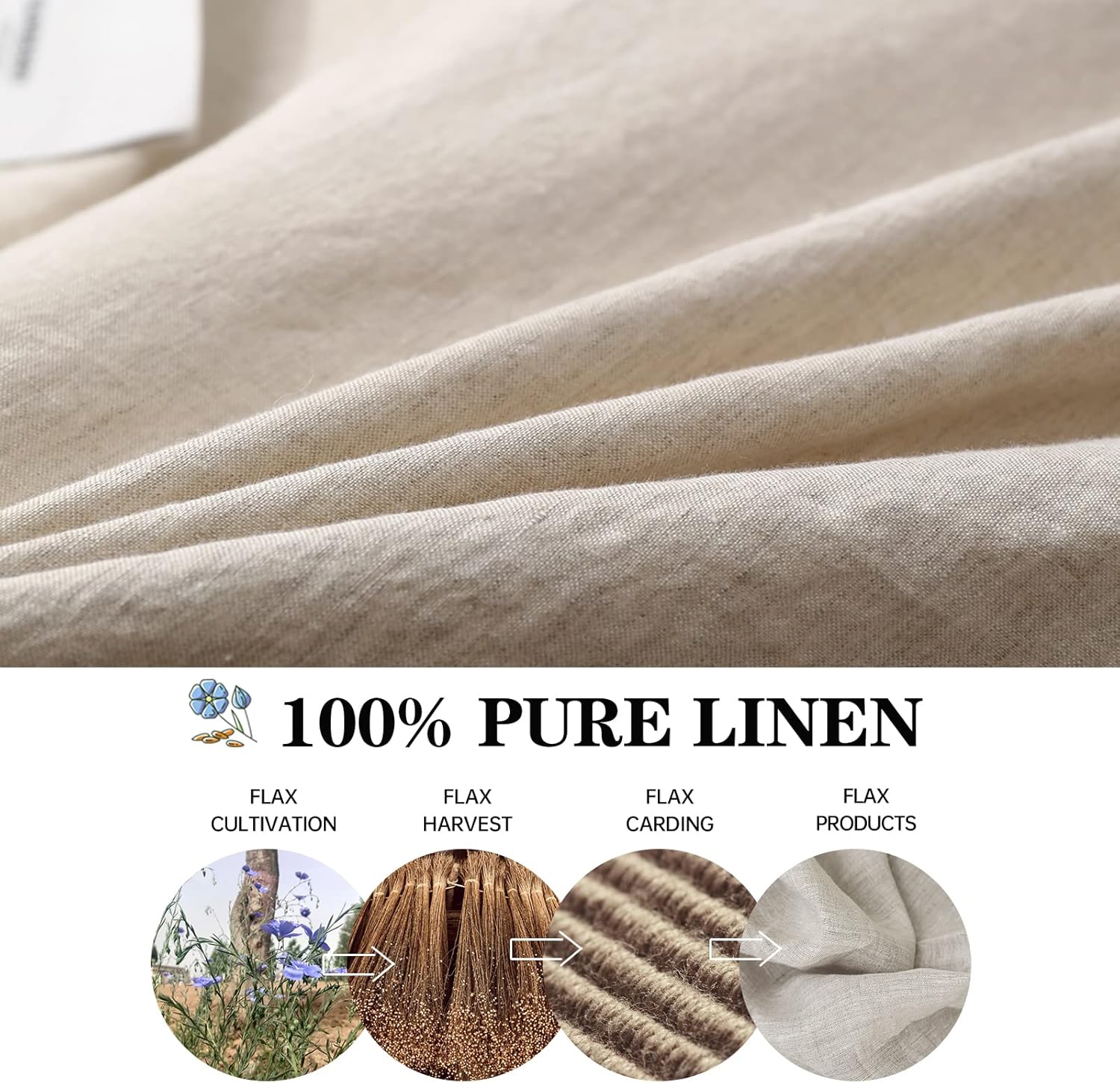 SimpleOpulence Linen Duvet Cover Set King Size