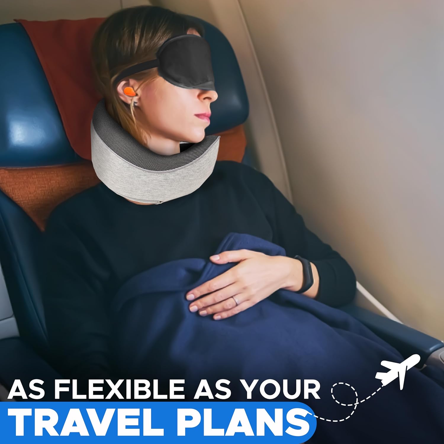 EcoNour Memory Foam Travel Pillow Set
